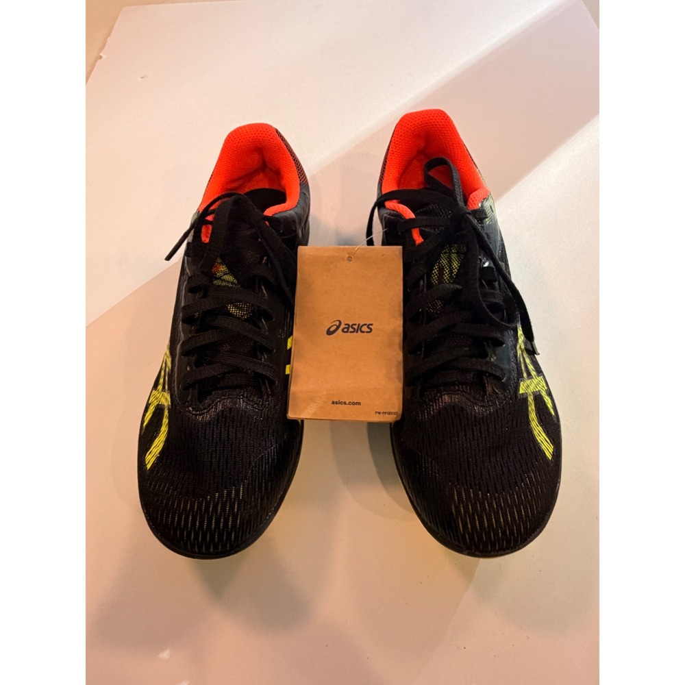 ASICS Hyper LD 6 Track Field Spikes Black Orange Yellow 1093A181 Womens 5 NEW